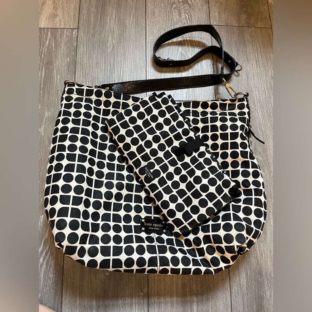 Kate Spade Black and White Baby Bag